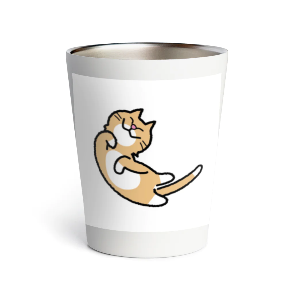 保護猫ふれあいカフェねこもふのねこもふ茶トラさん Thermo Tumbler