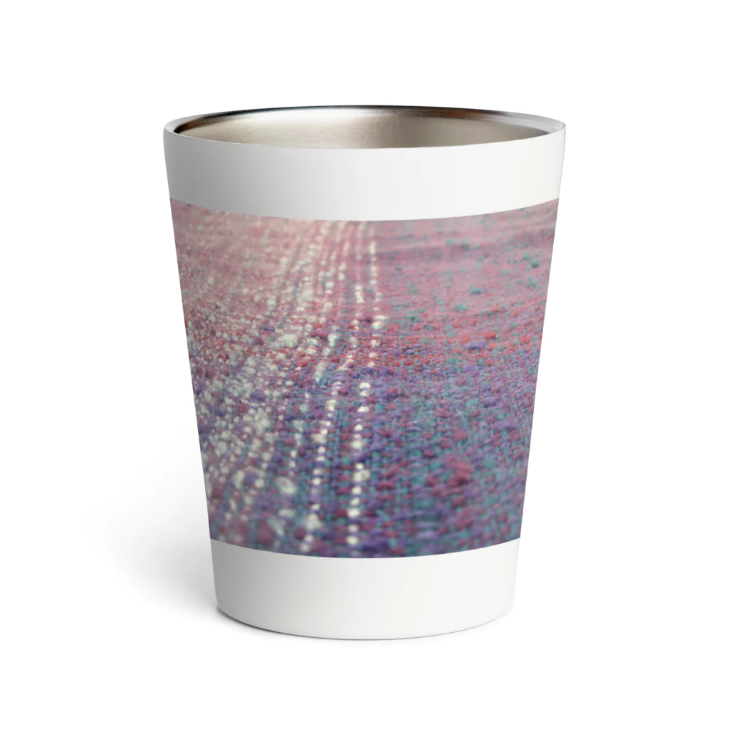 お花やさんの織物　ピンク・紫・青緑 Thermo Tumbler