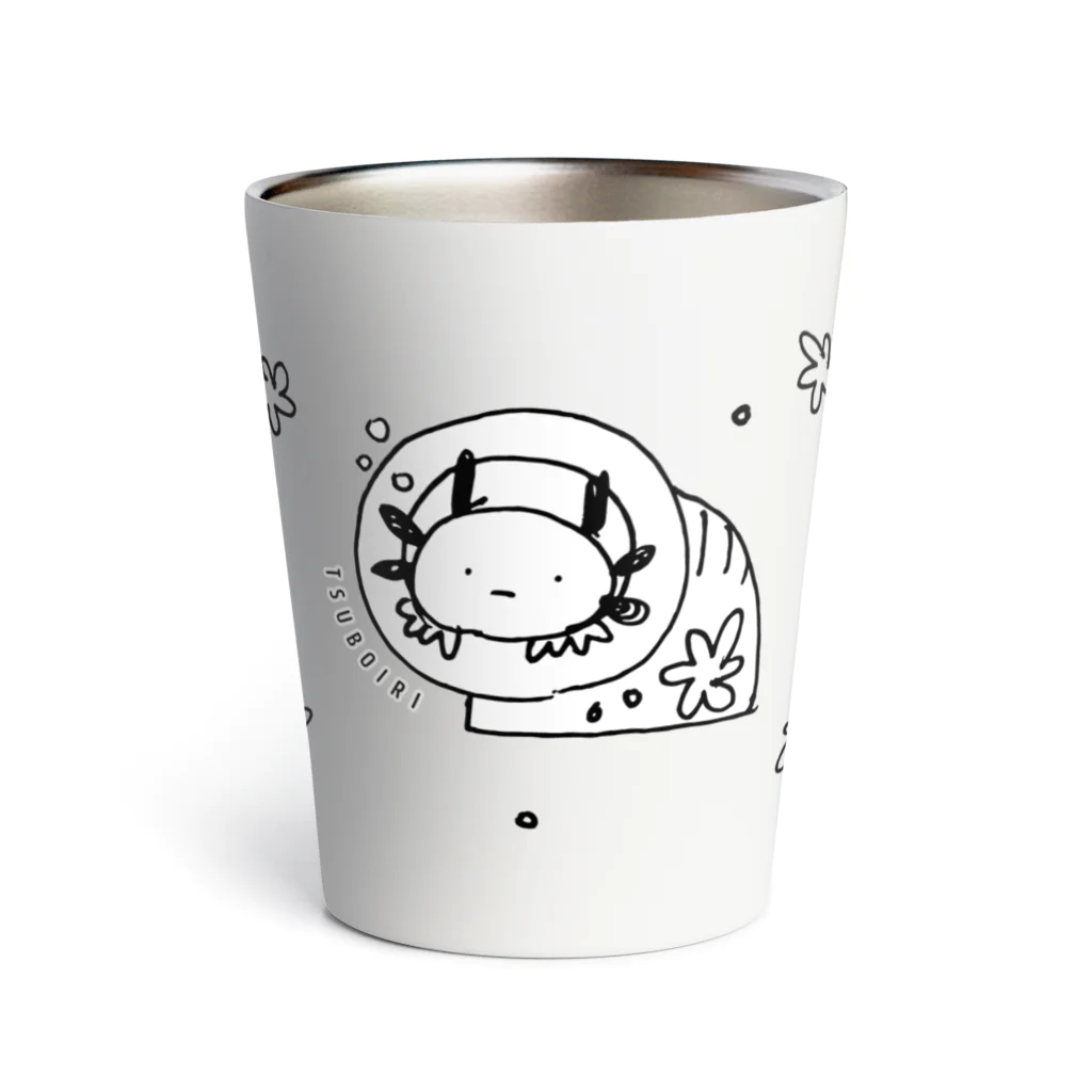 うぱ丸チャンネルグッズ売り場のウーパールーパー TSUBOIRI Thermo Tumbler