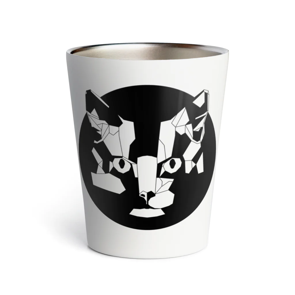 Fontaのジオメトリック猫 Thermo Tumbler