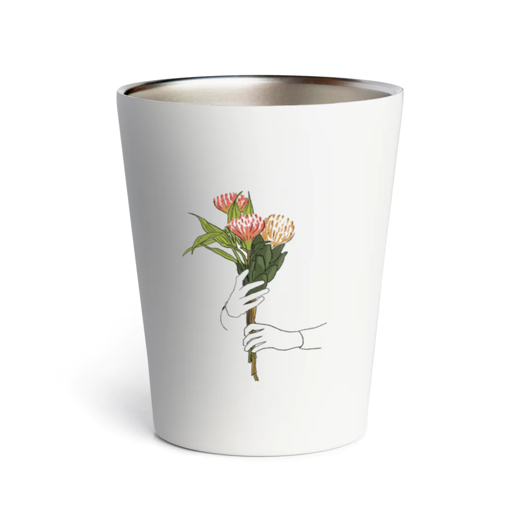 memochou12のニュアンス　flower Thermo Tumbler