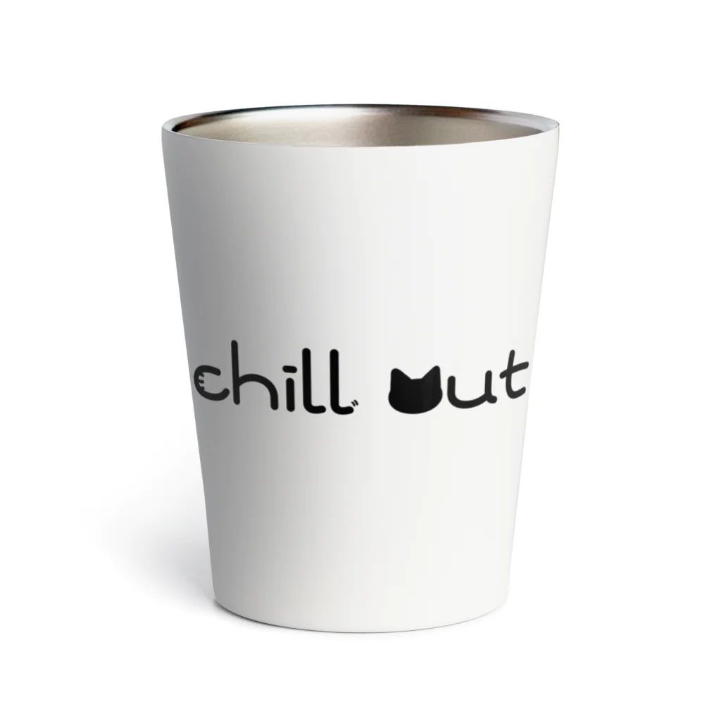 учк¡✼*のchill out(黒文字ver.) Thermo Tumbler