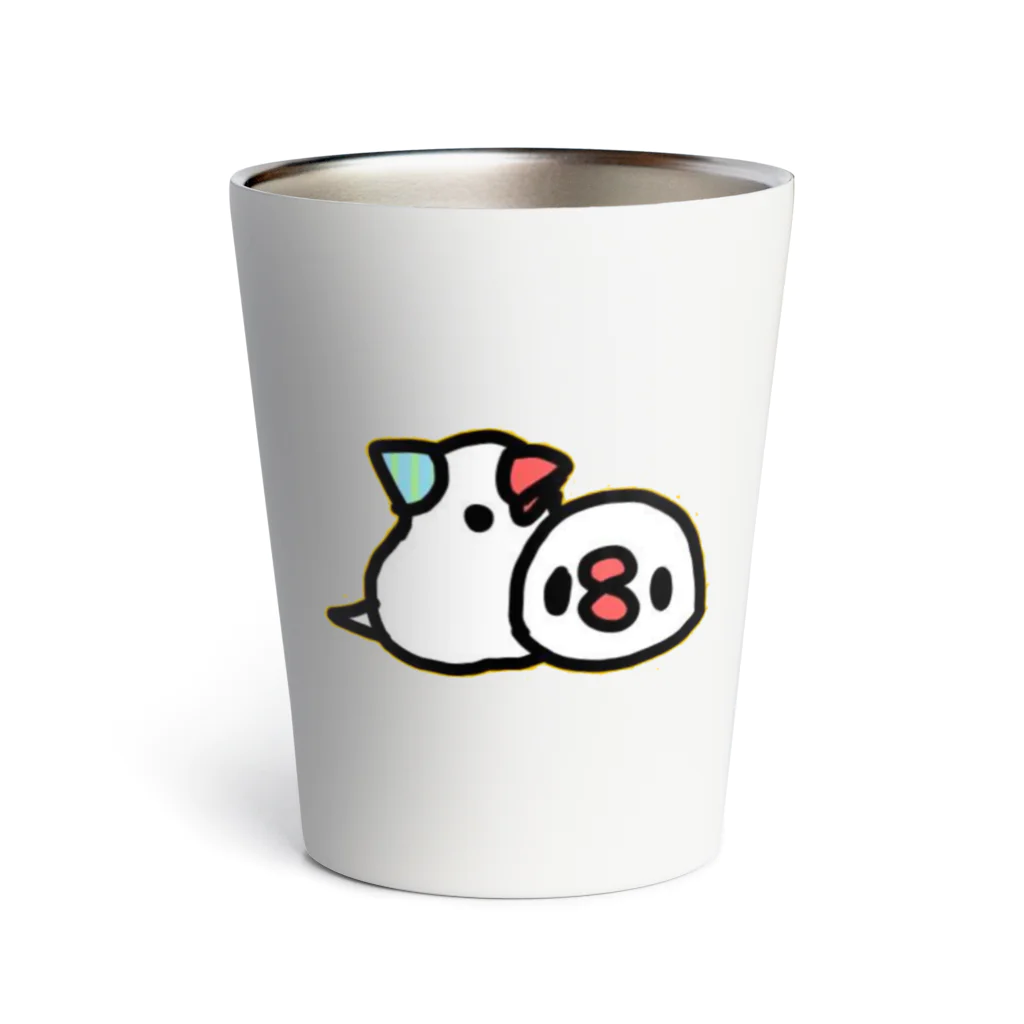 鳥とお花の雑貨店(sakurabun)の🎉パーティ文鳥🎉 Thermo Tumbler