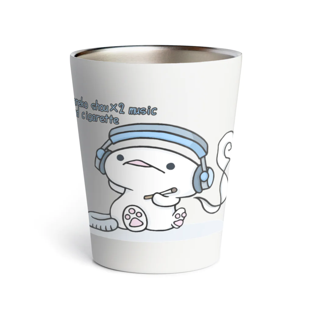 itsuto-こねこしょうしょうめんへらの「みゅーじっくandしがれっと」 Thermo Tumbler