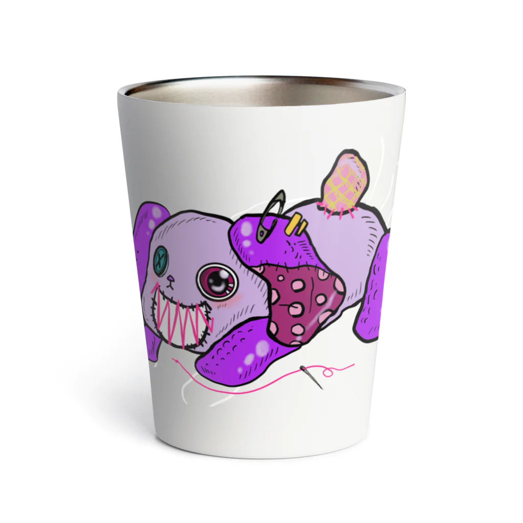 pink-nightmareのforced smile dog Thermo Tumbler