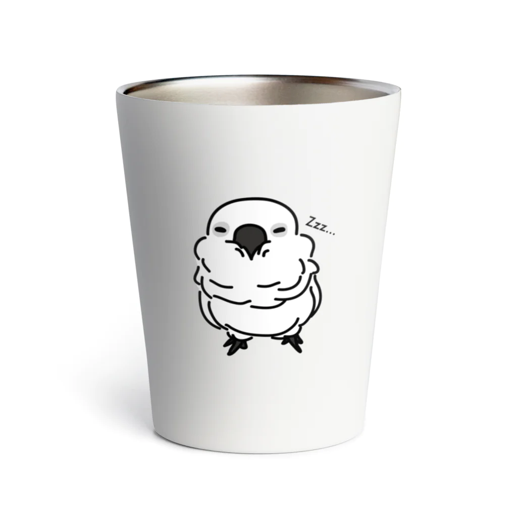 mokyu mokyu clubのねむたいタイハクオウム Thermo Tumbler