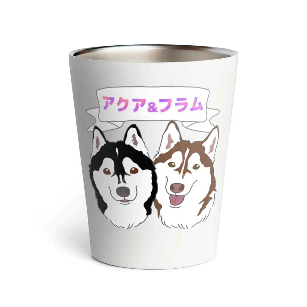 ささみ牧場のうちの子グッズ【アクア&フラム】 Thermo Tumbler