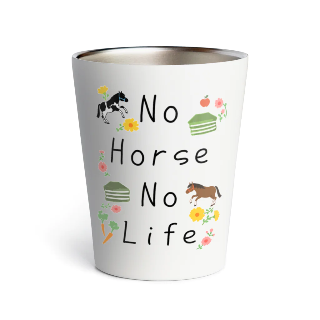 poniponiのNo horse No life   サーモタンブラー