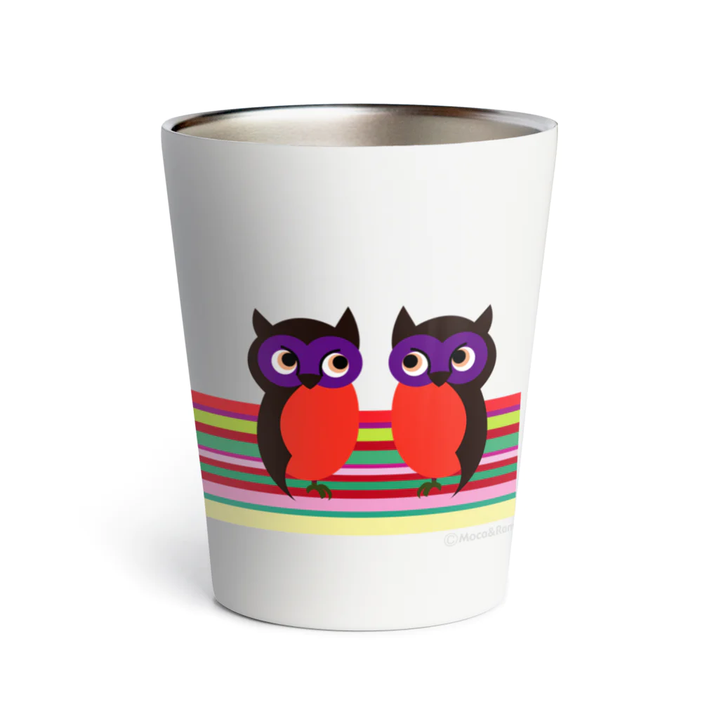 Illustrator Moca&Ram shopの福朗/ふくろう🦉 Thermo Tumbler