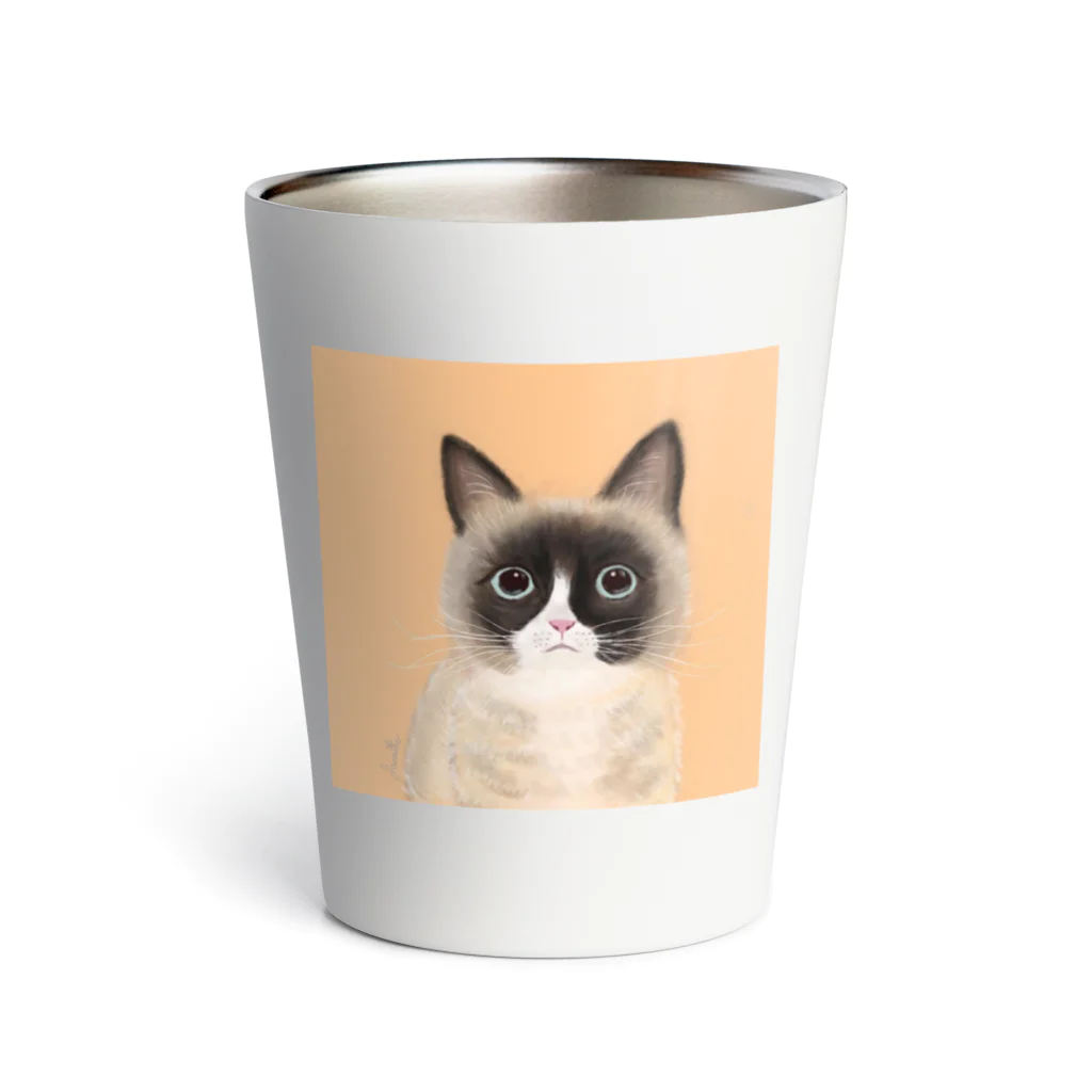 jasmine@ペットの似顔絵やさんのマロン色の愛らしさ Thermo Tumbler