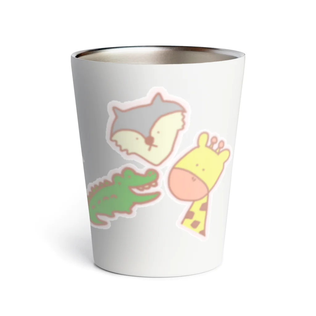 chikoショップのわに おおかみ きりん Thermo Tumbler