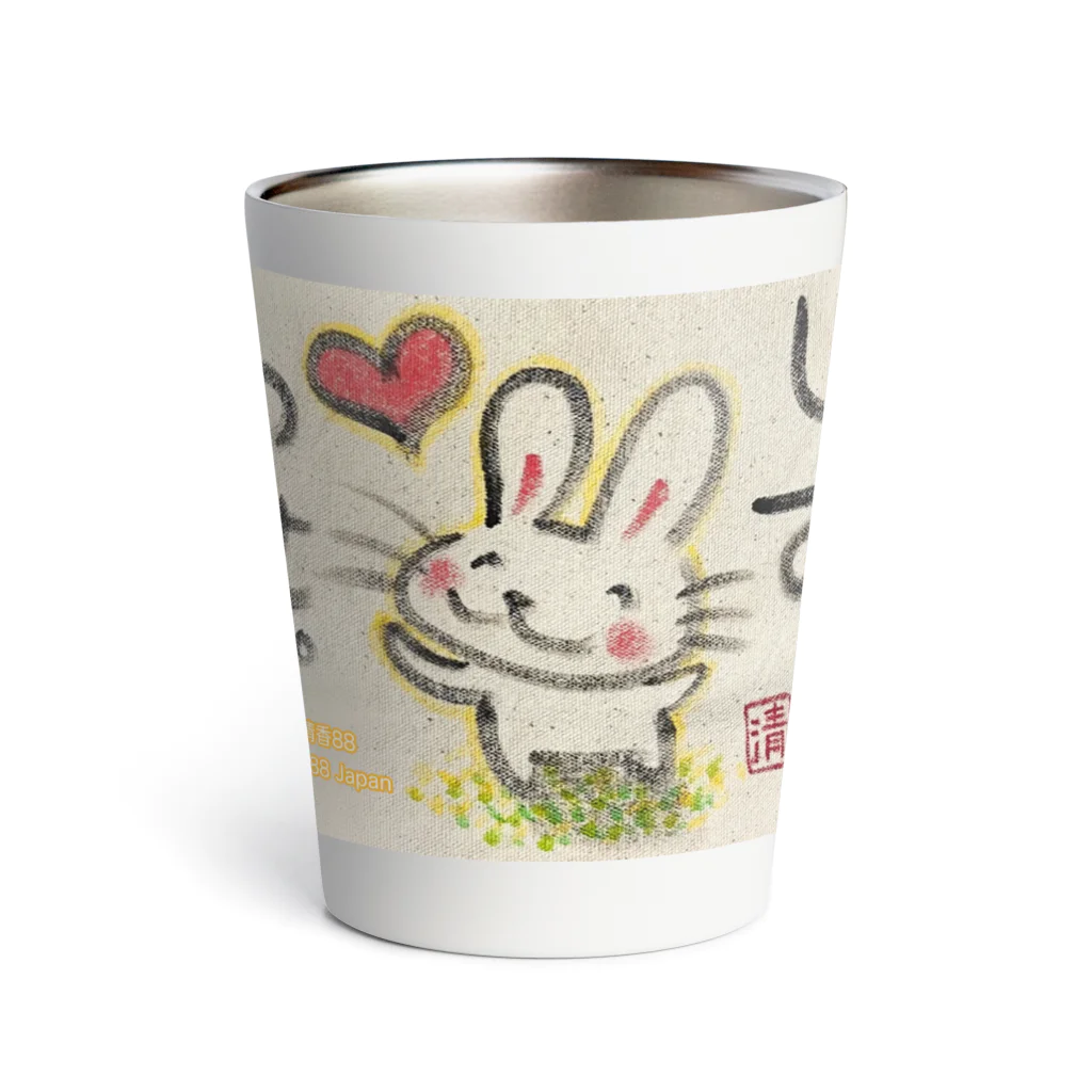 KIYOKA88WONDERLANDのしあわせうさぎちゃん Thermo Tumbler