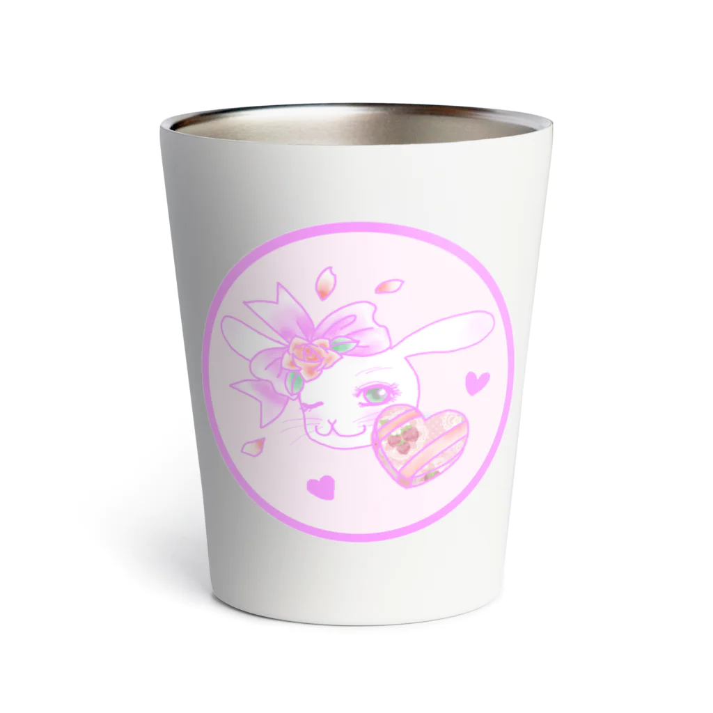 Rabbitflowerの♥らびこ♥バレンタイン Thermo Tumbler