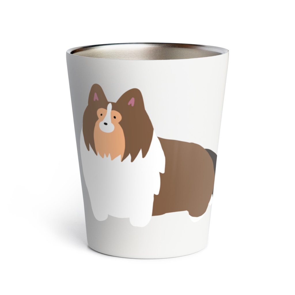 Kotetsu diary(SUZURI店)のゆるゆるシェルティ Thermo Tumbler
