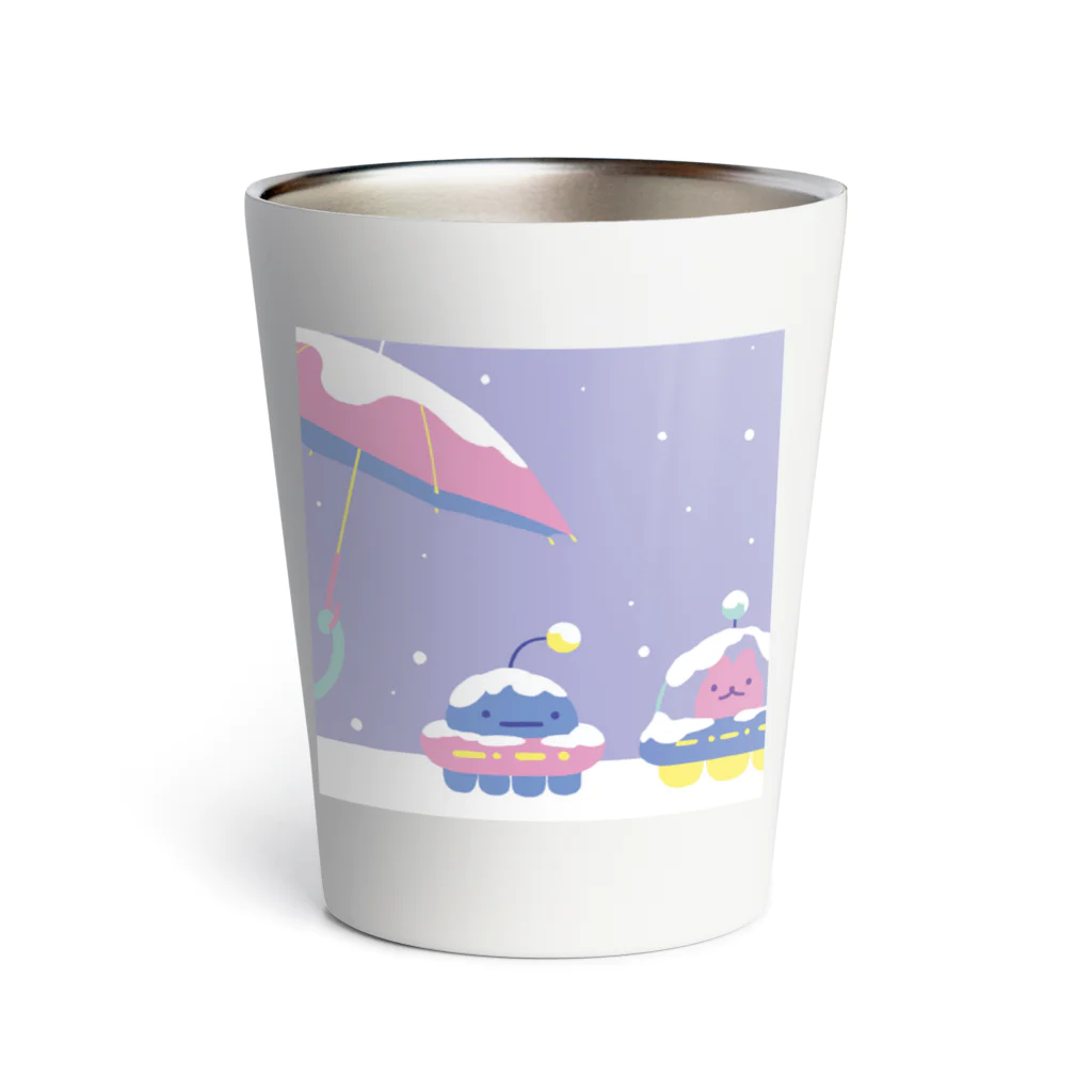 ことだま日記 グッズショップのMUFO『S.O.S.』の絵 Thermo Tumbler