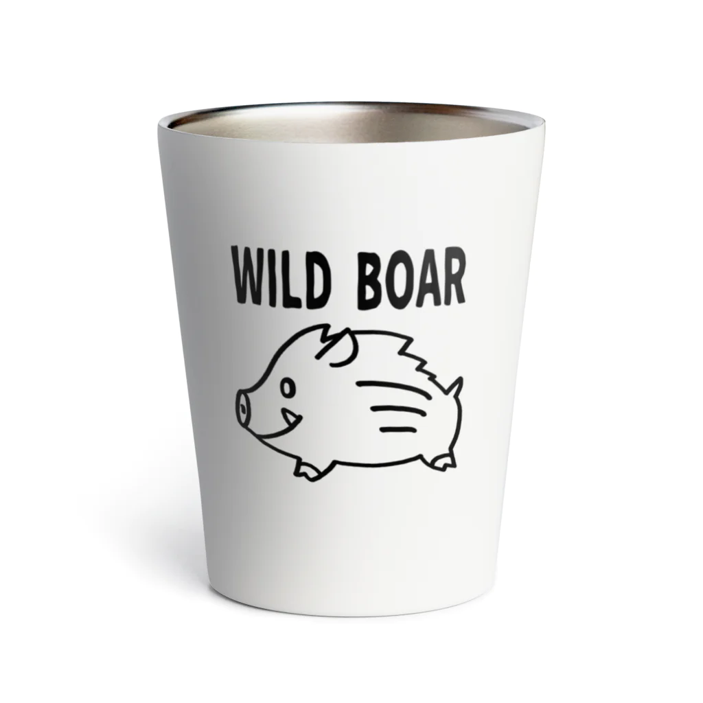 イノシシライフ INOsisiLIFEの「WILD BOAR」(黒線) サーモタンブラー