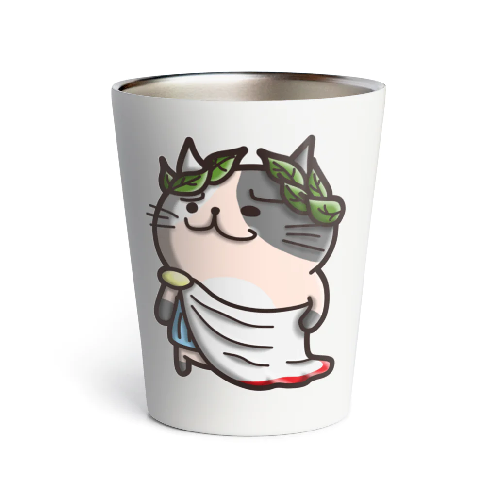 ひよこ男爵とまだむにゃんのにゃえさる (まだむにゃん) Thermo Tumbler