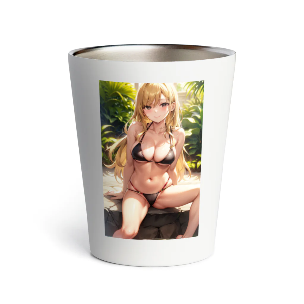 天乃鯱の金髪ビキニギャル２　イラスト Thermo Tumbler