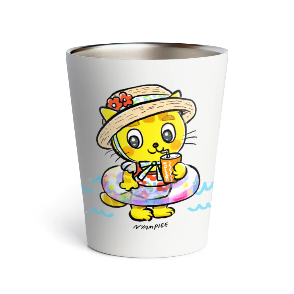 にゃんぴーの水着のにゃんぴー（浮き輪） Thermo Tumbler