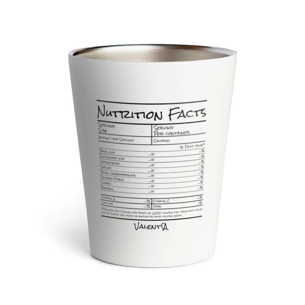 ValentíAの【nutrition facts series】 サーモタンブラー