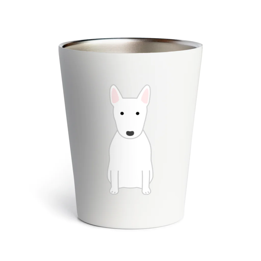 ゆいたっく／犬イラストのミニチュアブルテリア Thermo Tumbler