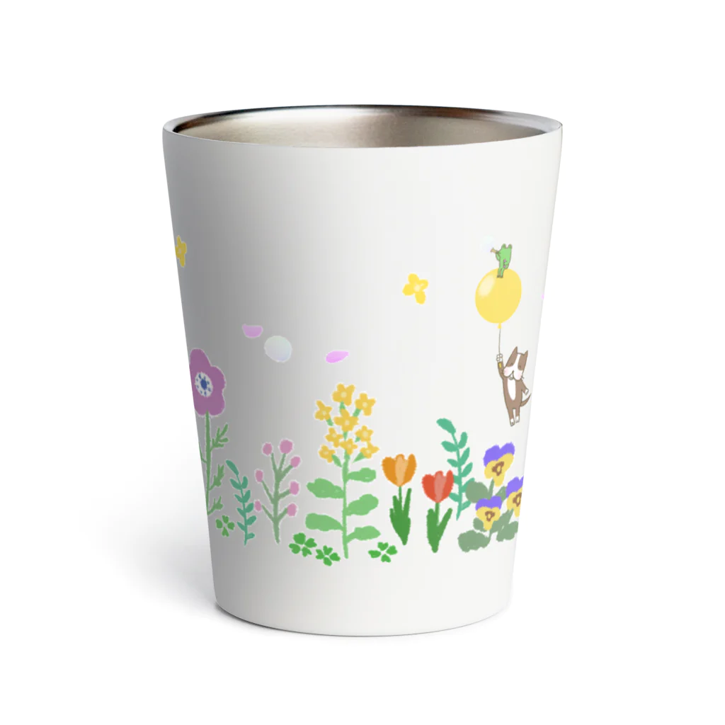 カワラリマーの花畑の風船散歩 Thermo Tumbler