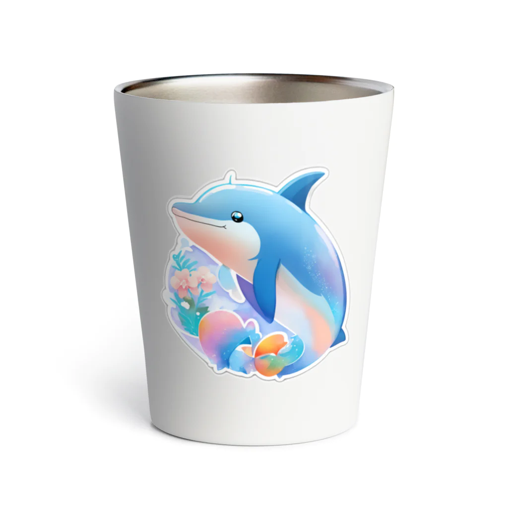 dolphineの可愛いイルカ Thermo Tumbler