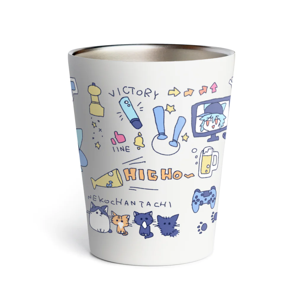 ゆるねひぐ🐈VTuber　ご依頼◎イラストロゴLive2Dのゆるねひぐ Thermo Tumbler