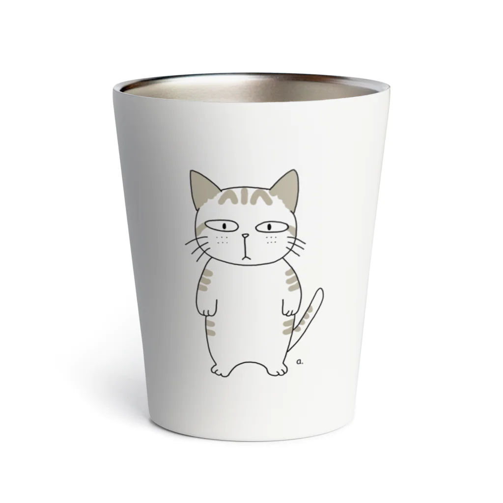 あけびの無愛想なサバトラ猫くん Thermo Tumbler