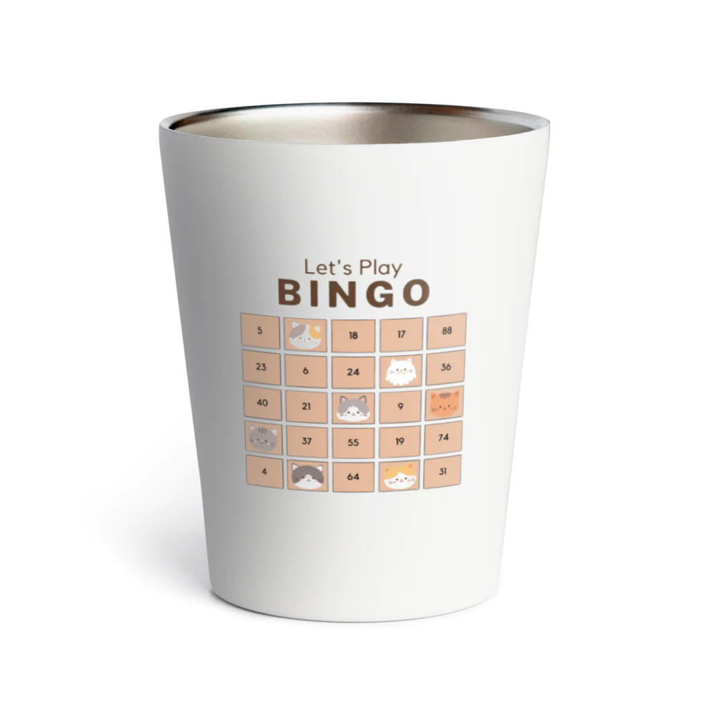 tokoshoのねこねこBINGO Thermo Tumbler