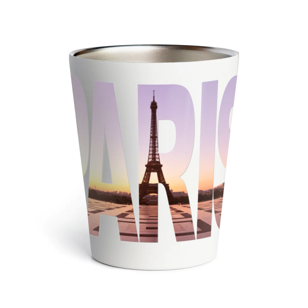 artdesignemkのFrance Paris Sunrise フランス パリ 日の出 サーモタンブラー