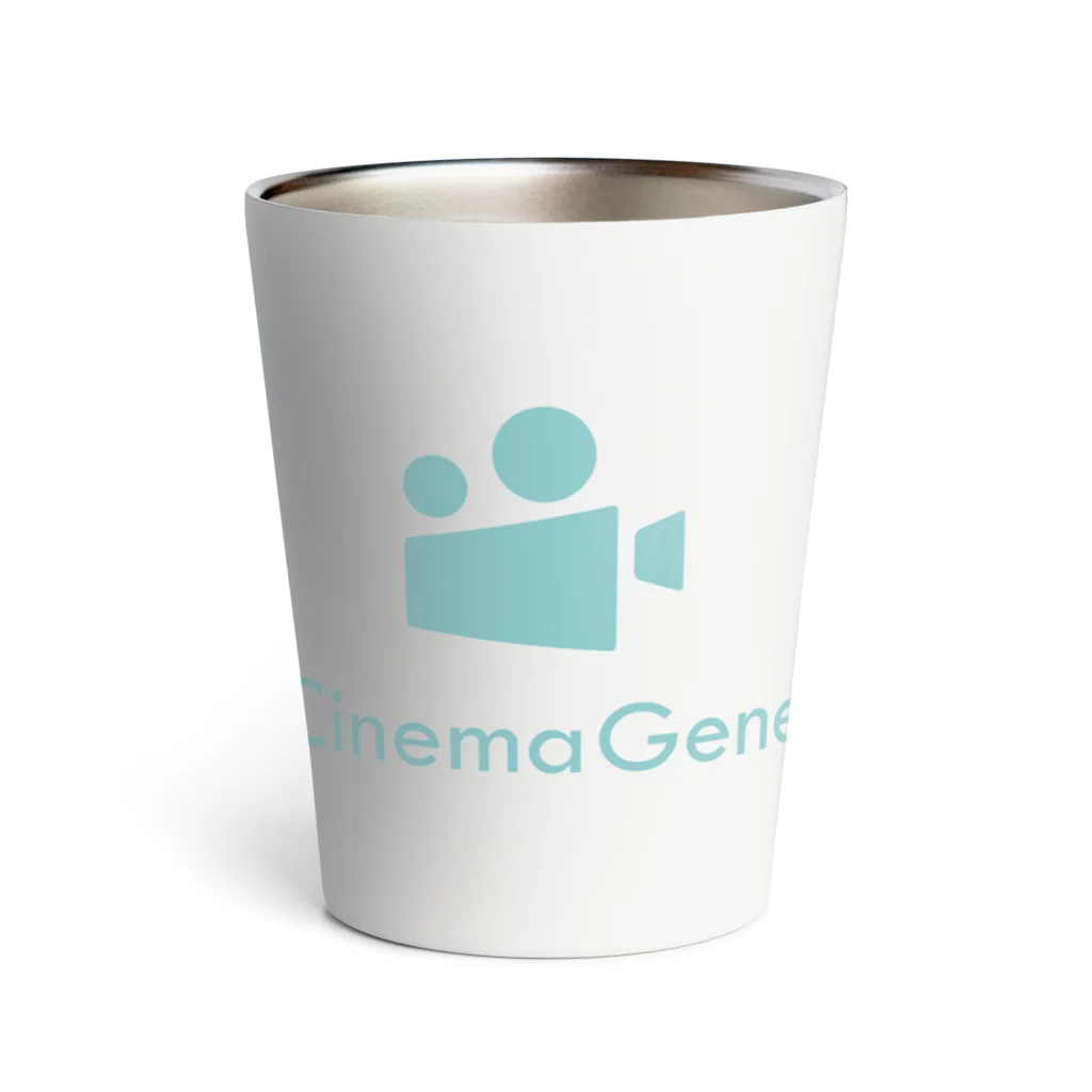 シネマジーンのCinema Geneロゴ（ブルー） サーモタンブラー