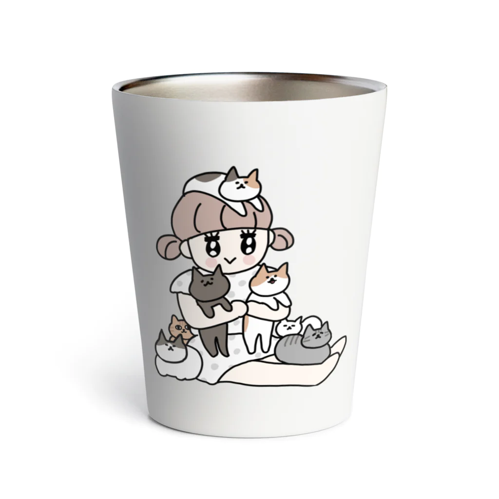 naotteのねこまみれ Thermo Tumbler