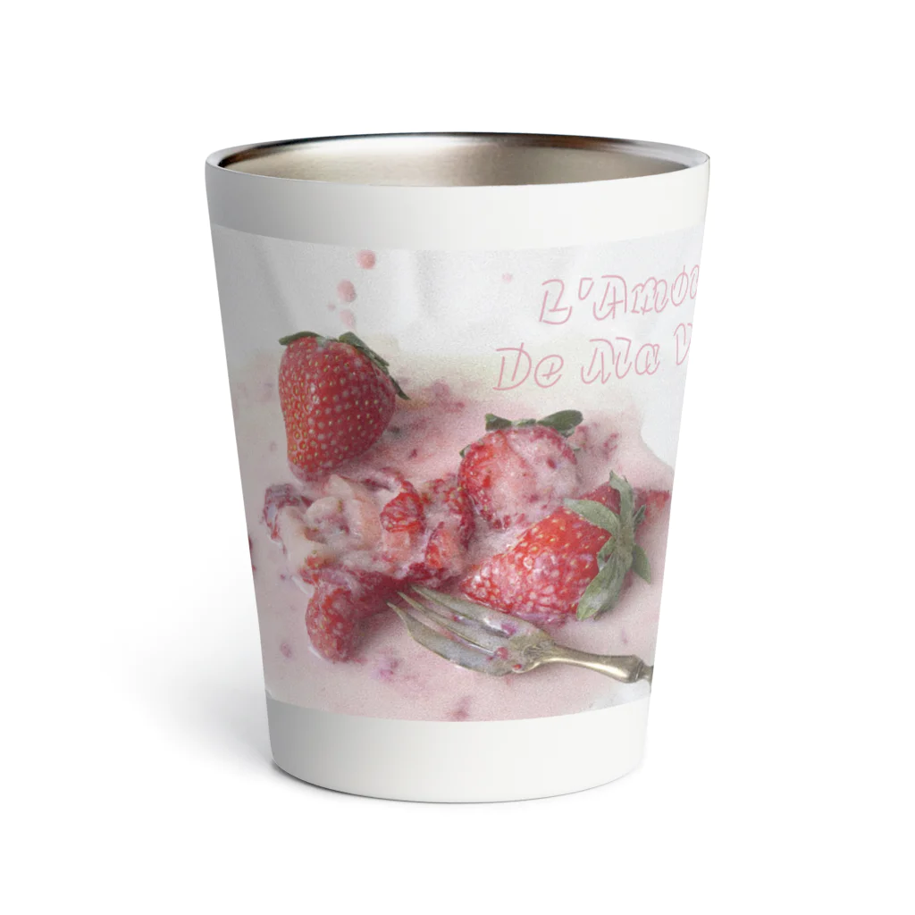 MICHU_COQUETTEのmilk in STRAWBERRY Thermo Tumbler