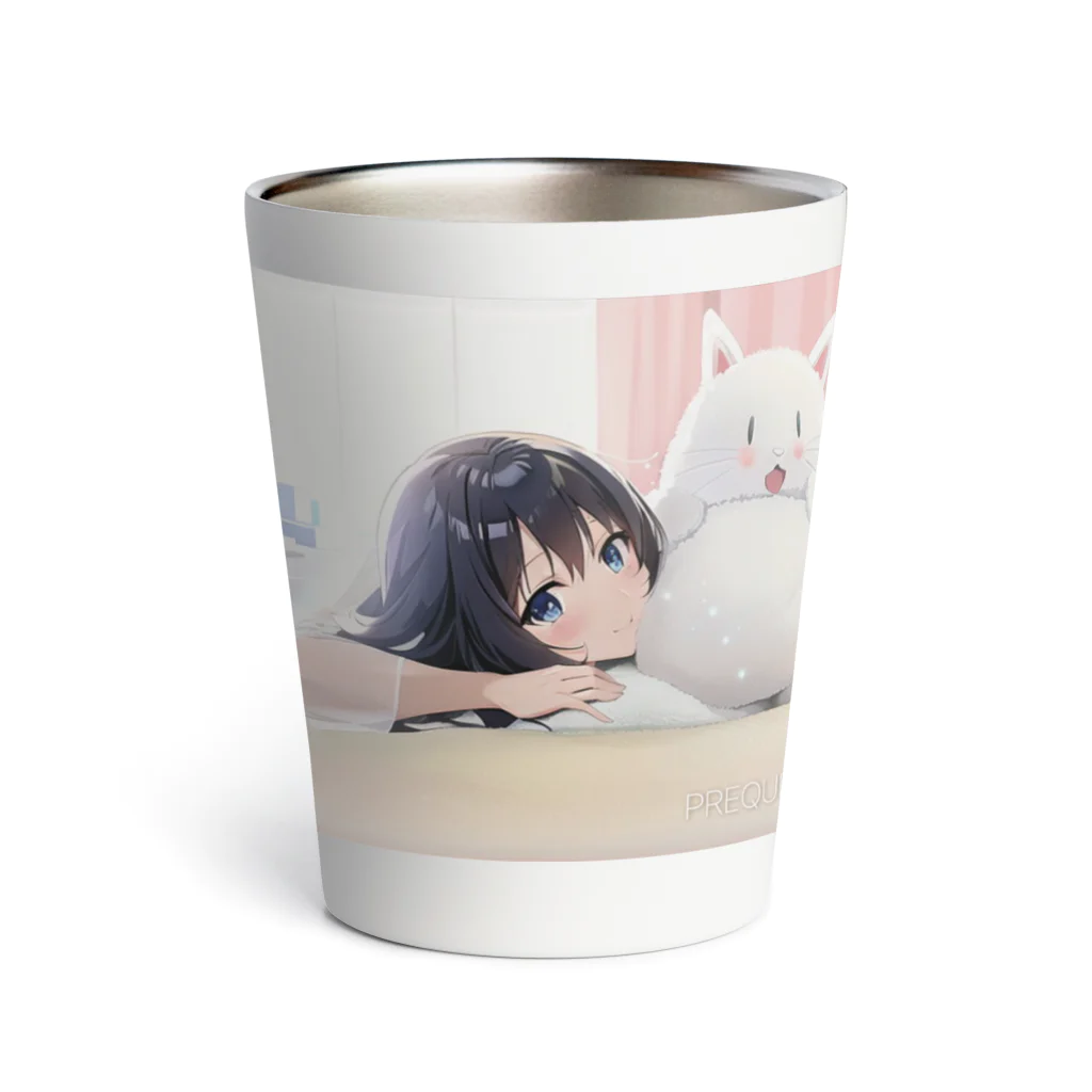 青い衝撃の無題の少女1 Thermo Tumbler