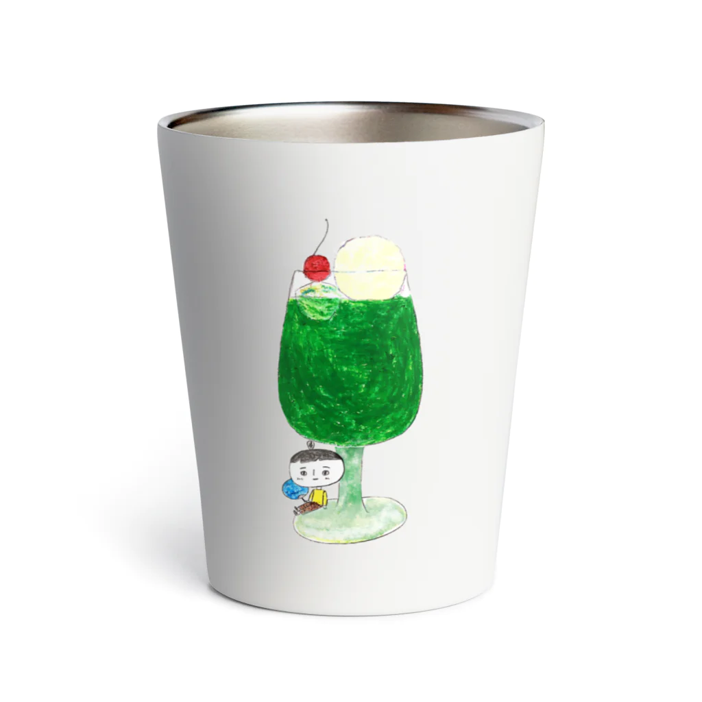 iii sum+ illustrationのmelon soda Thermo Tumbler