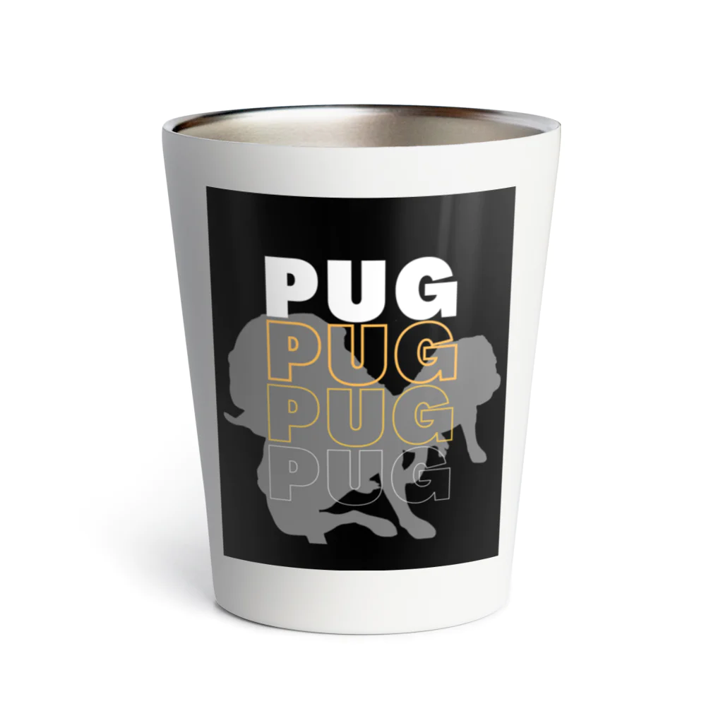 INULAVITAのPug silhouette Thermo Tumbler