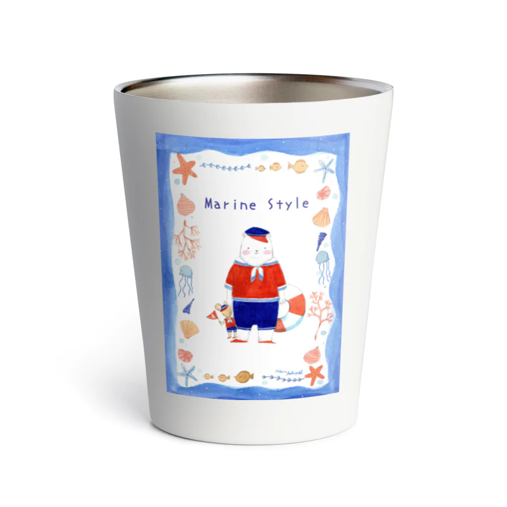 ブルーグリーンのマリンな夏 Thermo Tumbler