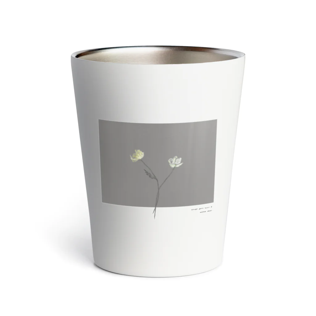 rilybiiのTwo Flower . yellow , white . Thermo Tumbler