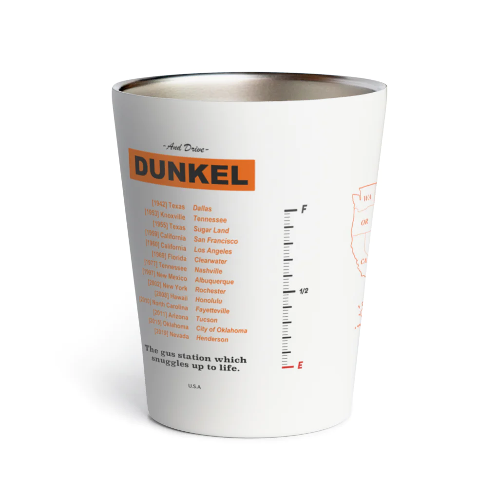 わわわ！デリバリーのDUNKEL タンブラー　ホワイト Thermo Tumbler