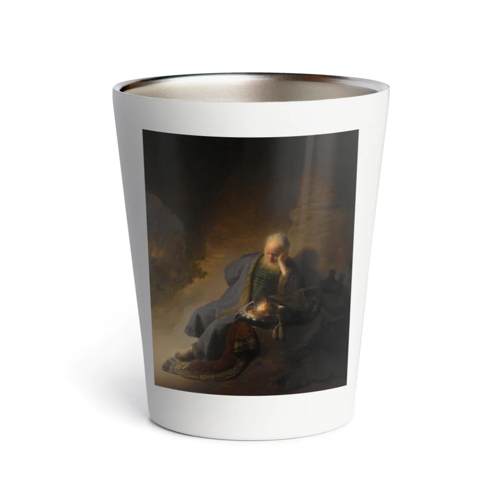 世界美術商店のエルサレムの滅亡を嘆くエレミヤ /  Jeremiah Lamenting the Destruction of Jerusalem Thermo Tumbler