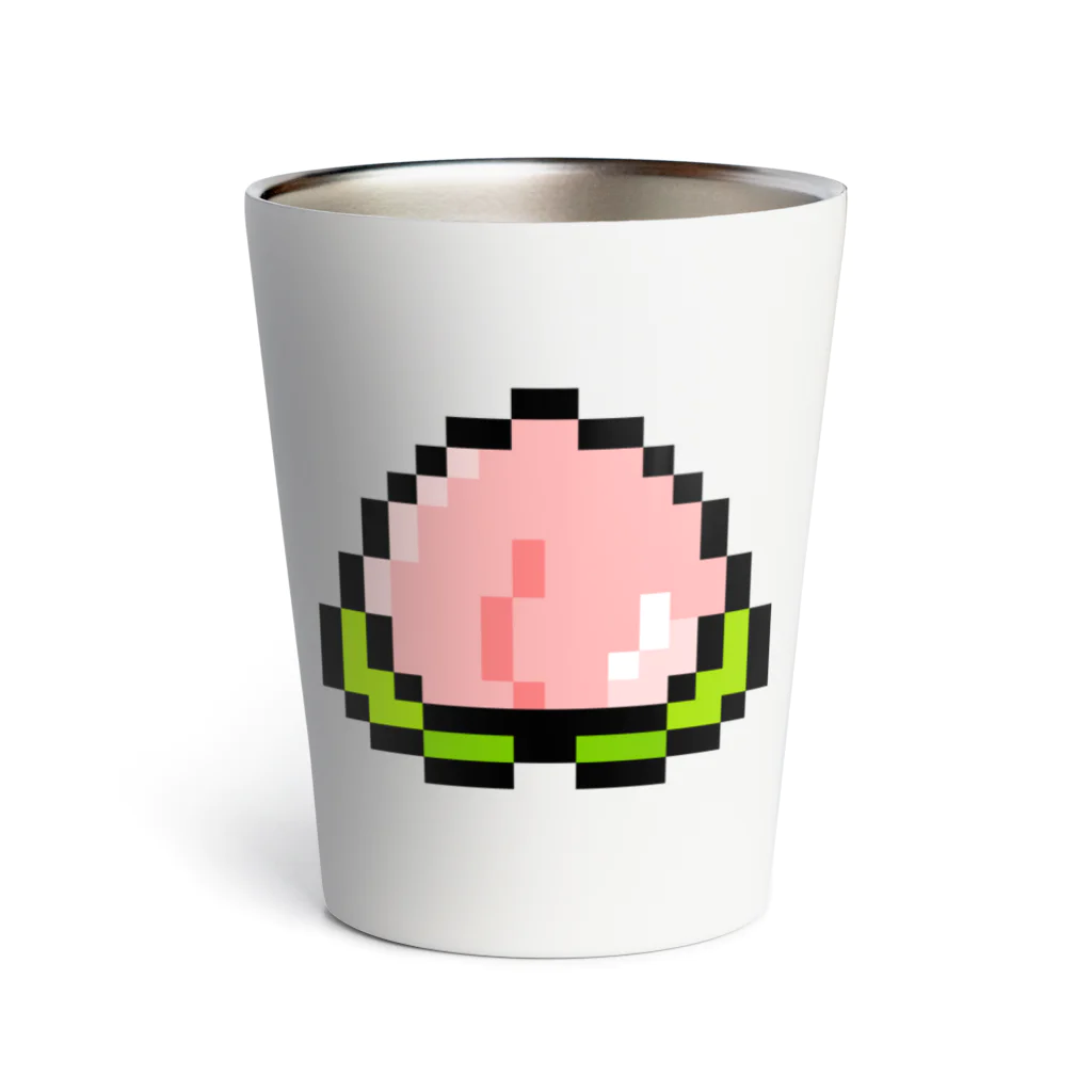 やきぱんのドット絵のもも Thermo Tumbler