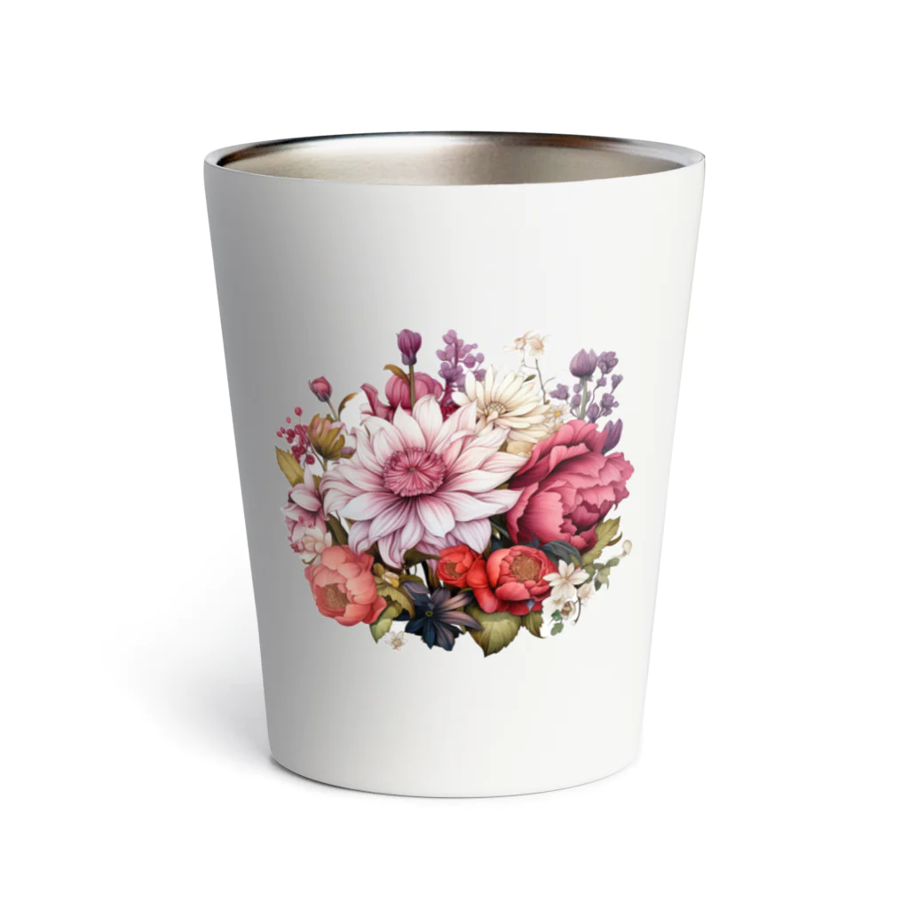 hanamaaruの花束ピンク Thermo Tumbler