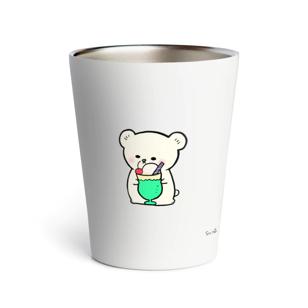 SHIHO NO WAのしろくまくりーむそーだ Thermo Tumbler