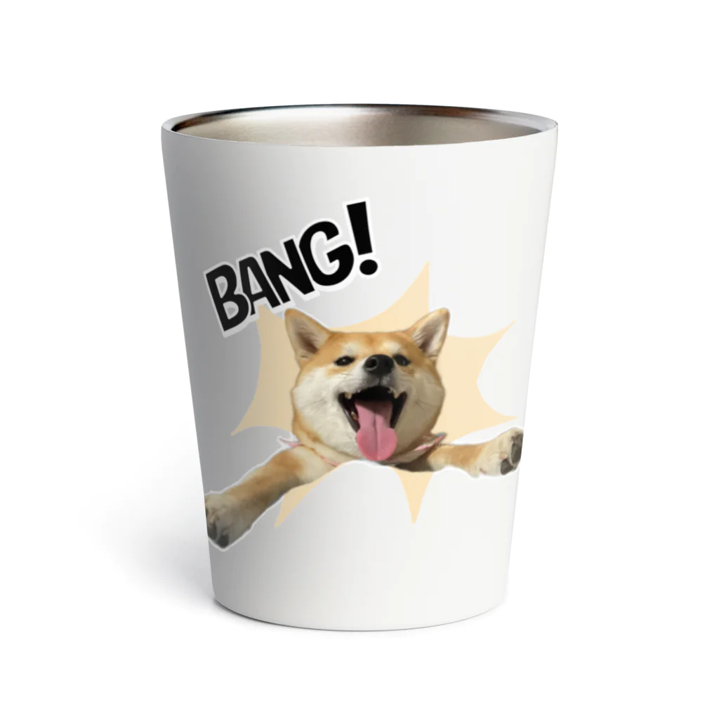 Runny_Shiba_Dogの飛び出す柴犬 Thermo Tumbler