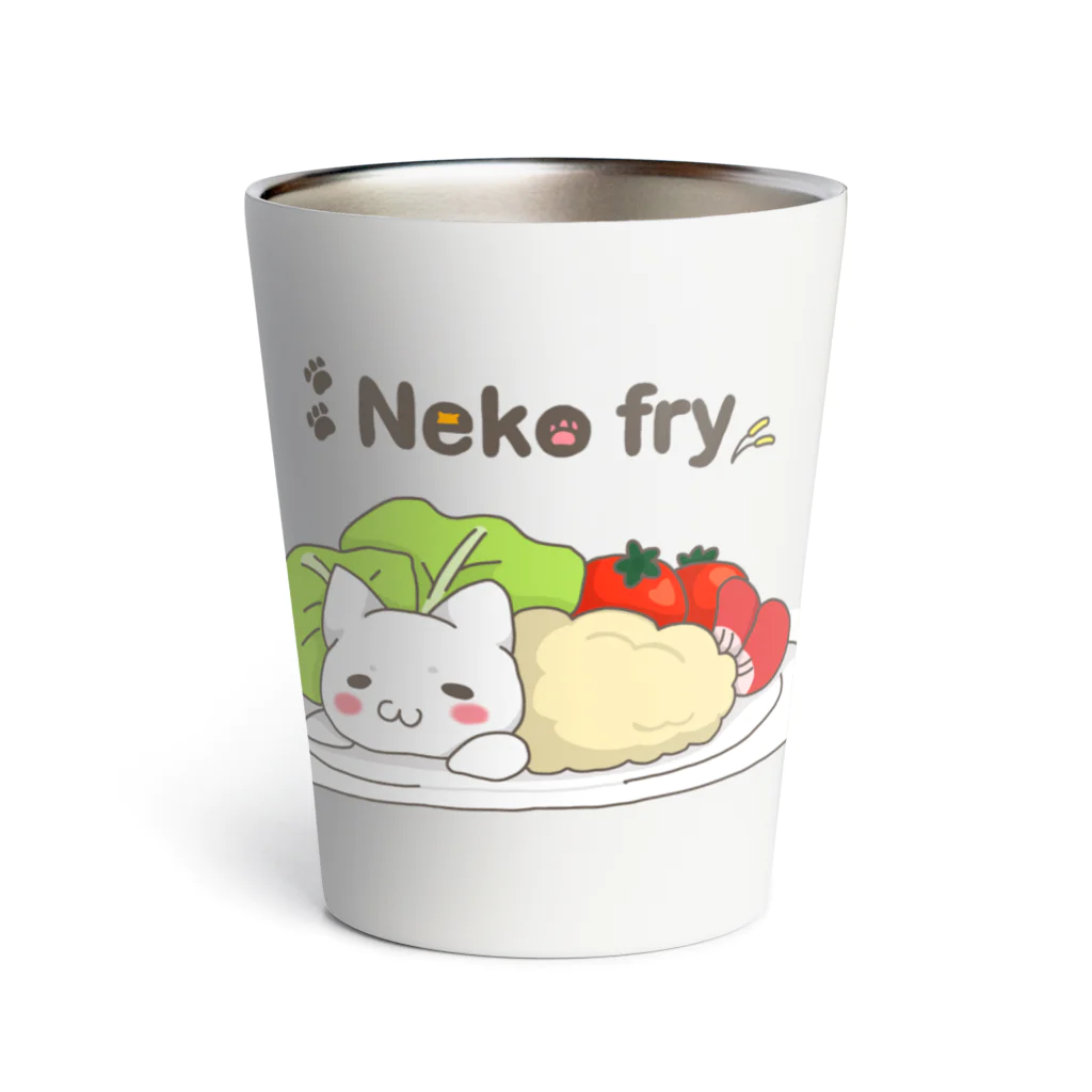 はいぢゃんぷ！shop＿suzuri支店＿のねこフライ Thermo Tumbler