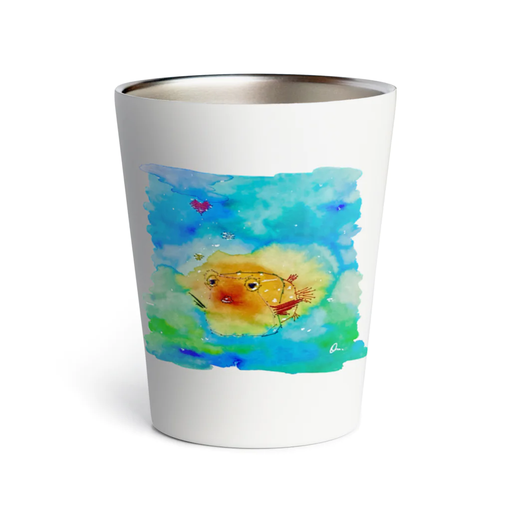 onmycolorの楽描き店のはこふぐ太 Thermo Tumbler