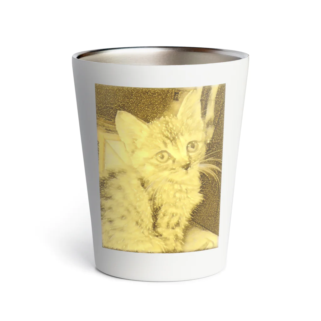 金色猫のキラキラネコ Thermo Tumbler