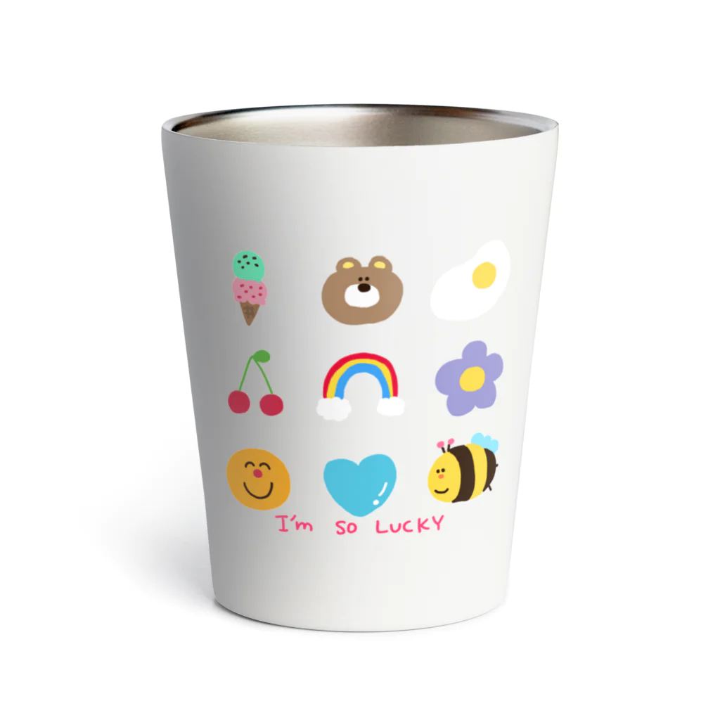 sayalotsobear shopのI’m so lucky Thermo Tumbler