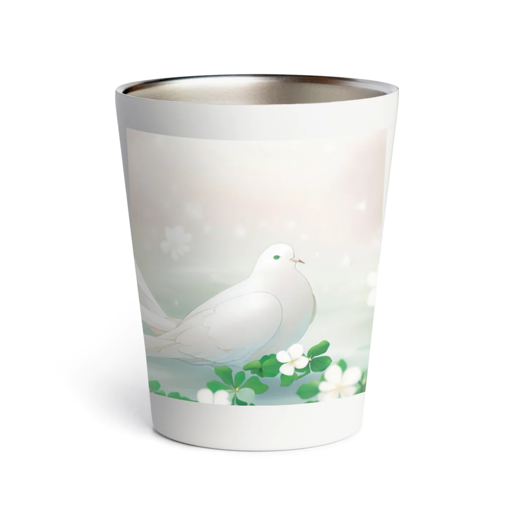 こりすまるの夢幻　鳩　清ら Thermo Tumbler